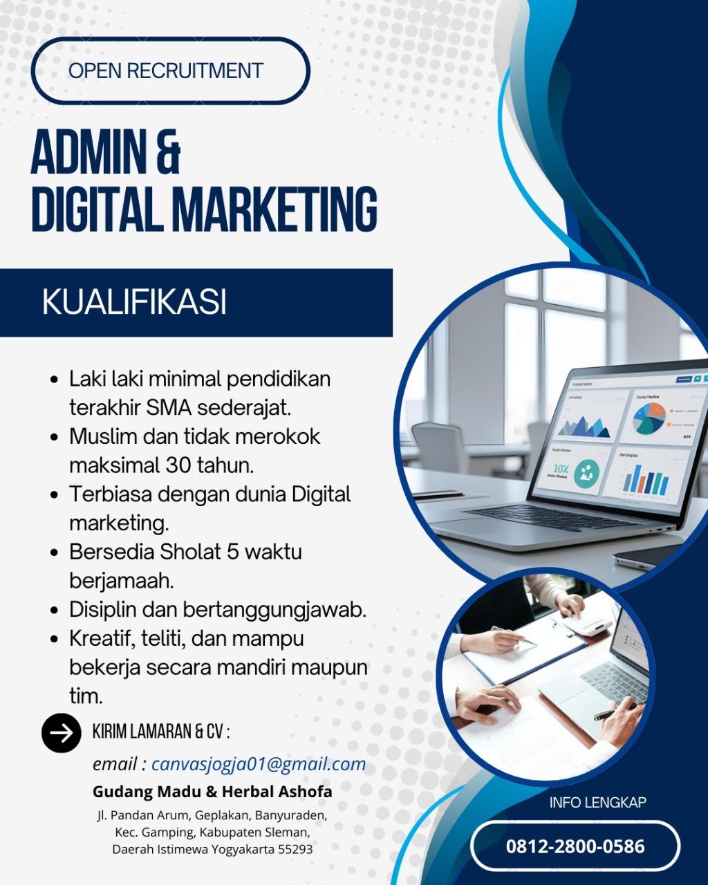 Lowongan Kerja Admin & Digital Marketing di Ashofa Store - LokerJogja.ID