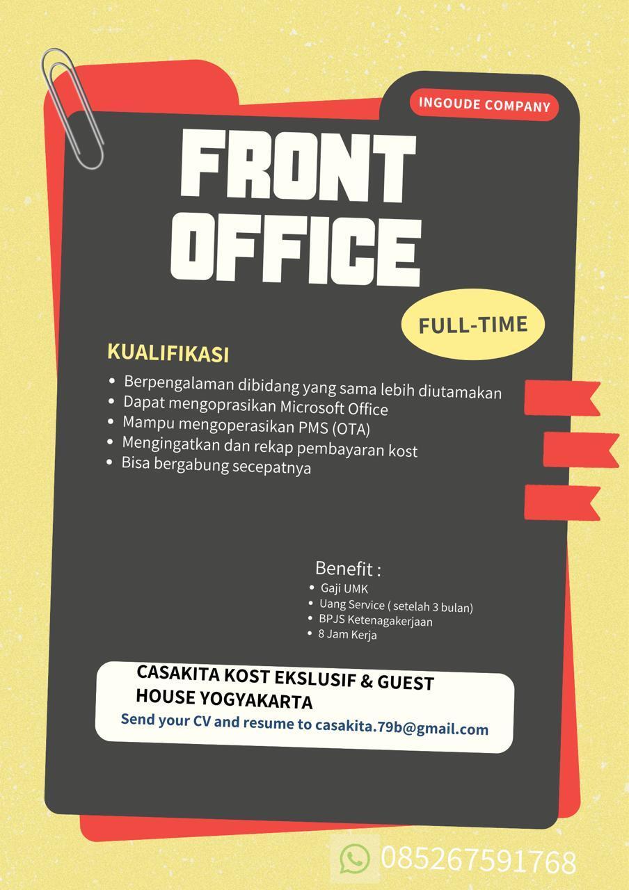 Lowongan Kerja Front Office di Casakita Kost Exclusive & Guest House ...