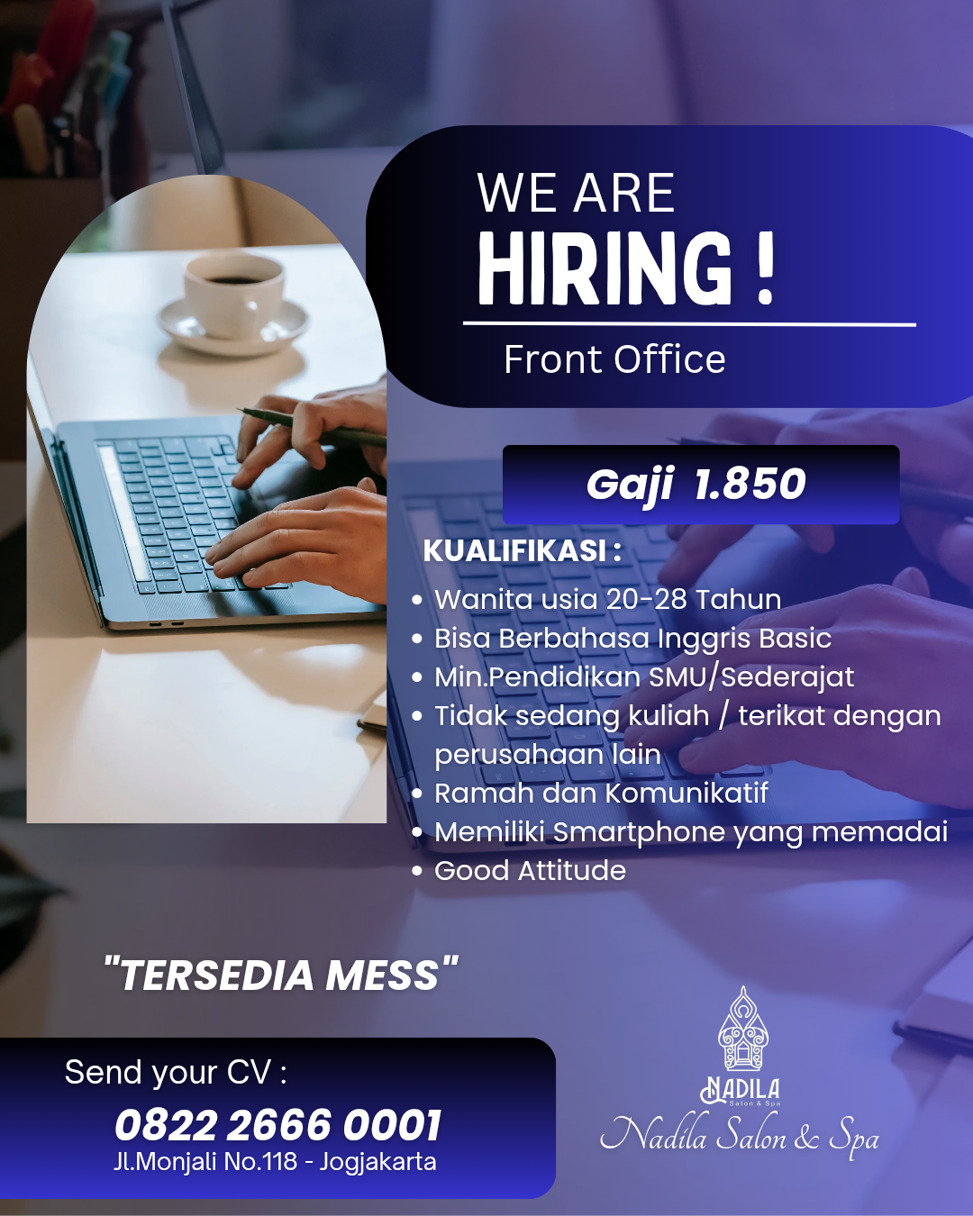 Lowongan Kerja Front Office - Kapster/Terapis di Nadila Salon & Spa ...