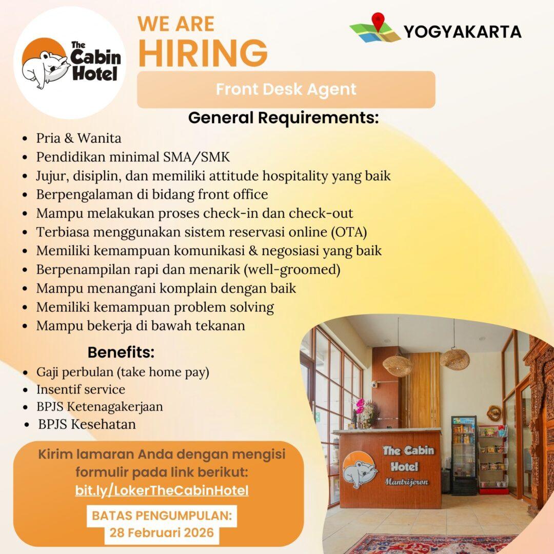 Lowongan Kerja Front Office - Housekeeping - Gardener - Engineering ...