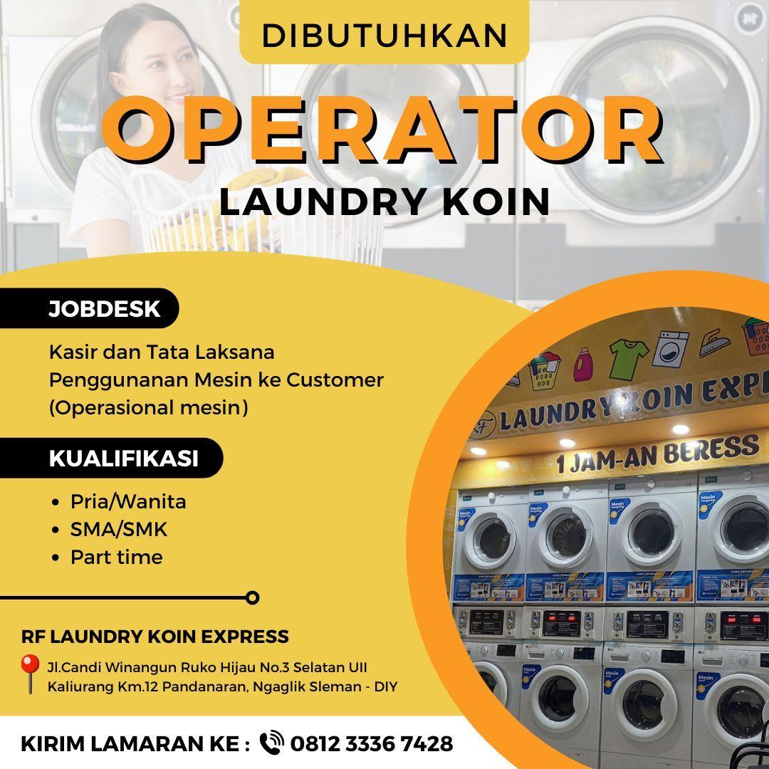 Lowongan Kerja Operator Laundry Koin di RF Laundry Koin Express ...