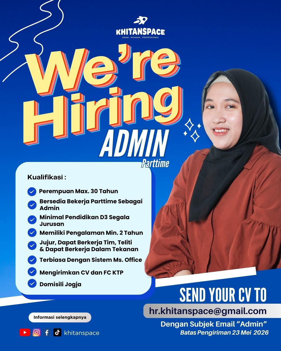 Lowongan Kerja Admin Part Time - Asisten Part Time - Content Creator ...
