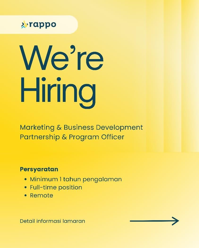 Lowongan Kerja Marketing & Business Development - Partnership Officer ...