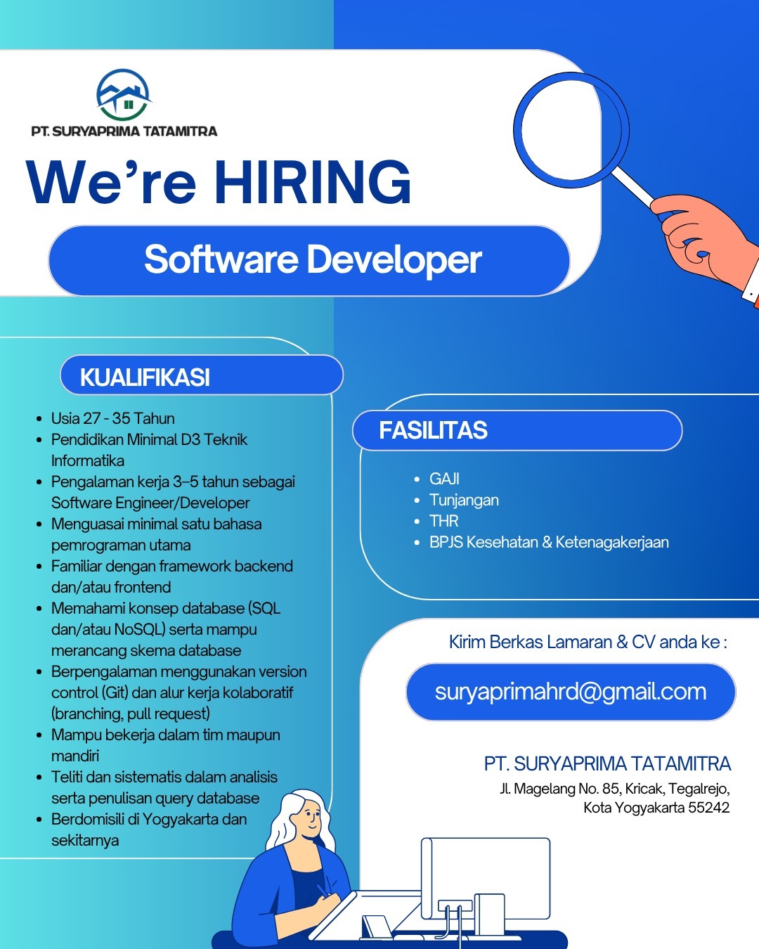 Lowongan Kerja Software Developer di PT. Suryaprima Tatamitra ...