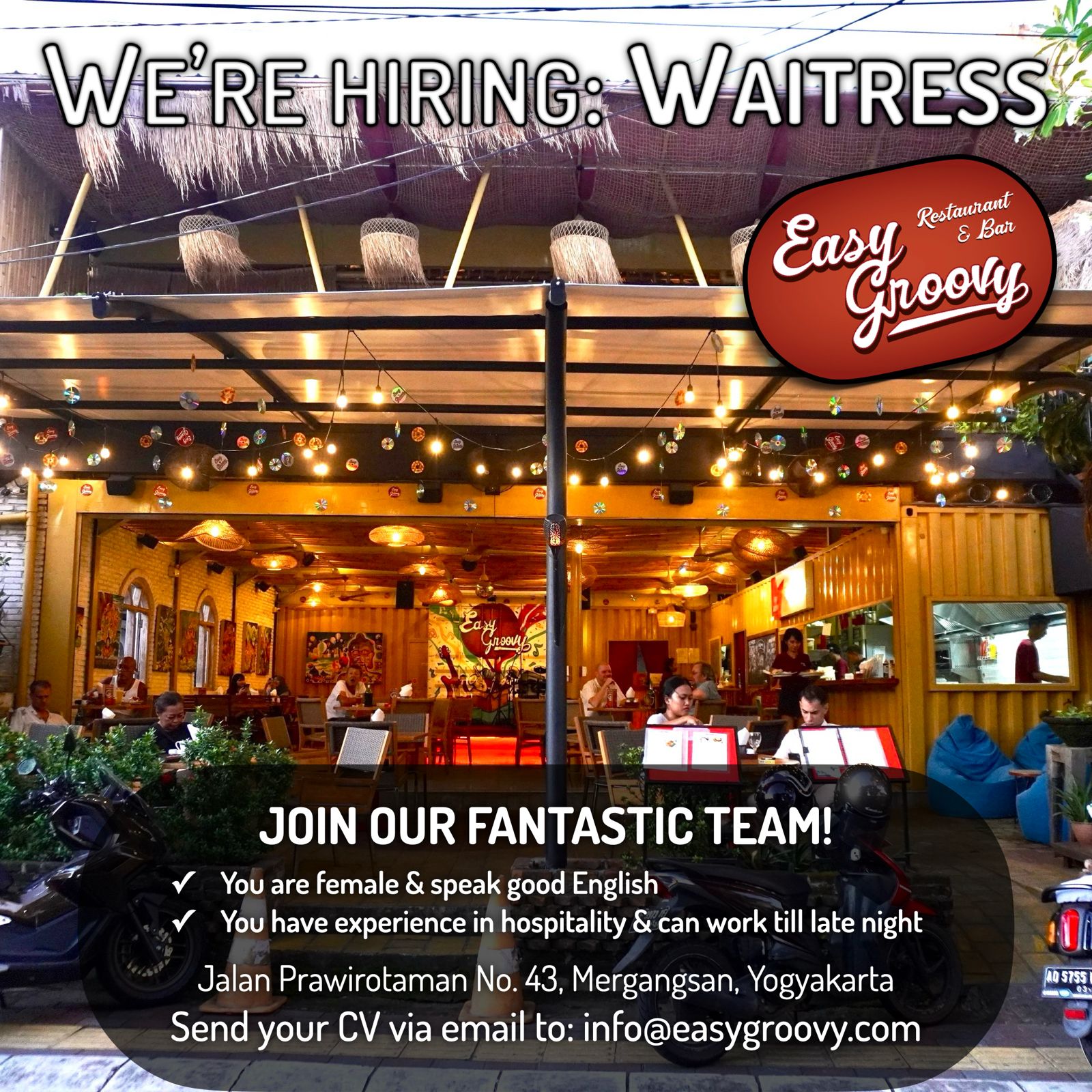 Goovy Lowongan Kerja Waitress Full Time - Waitress Part Time di Easy Groovy ...