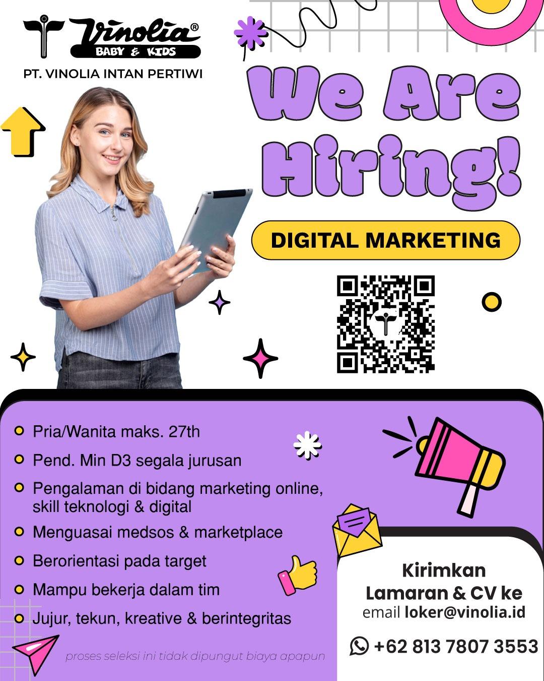 Lowongan Kerja Digital Marketing di PT. Vinolia Intan Pertiwi ...
